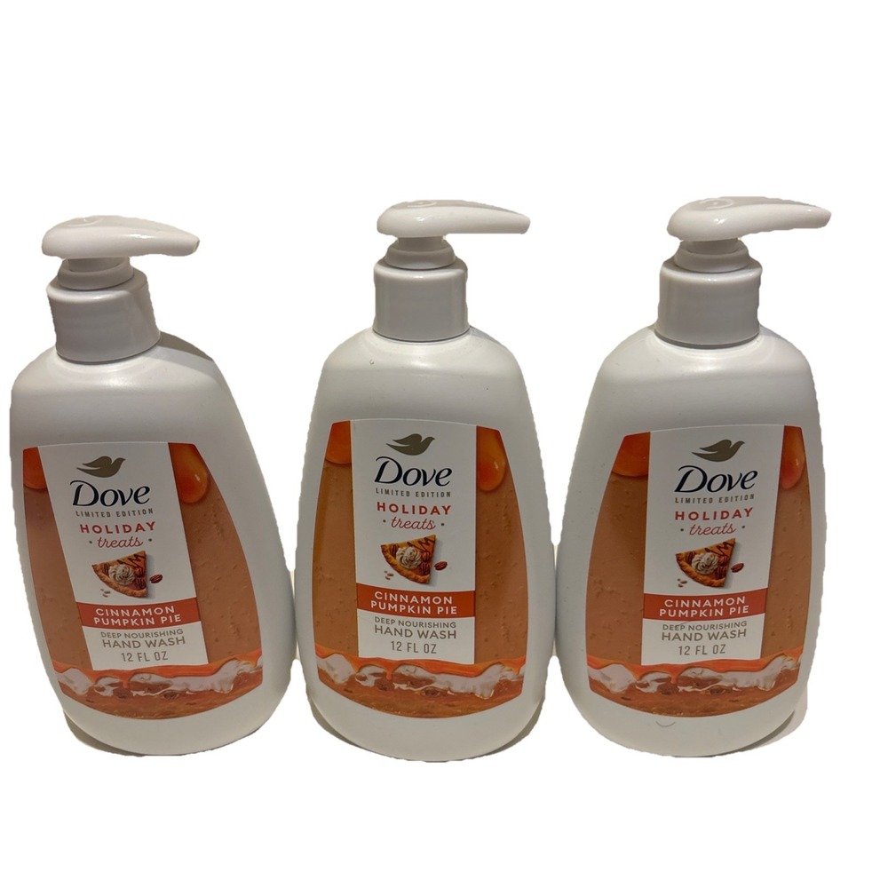 Dove Handwash Limited Edition 3 Pack Cinnamon Pumpkin Pie Holiday Treats